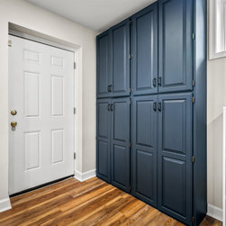 Refined Recreational Basement Remodel - Storage Cabinets