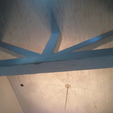 Destressed and White Washed Beams