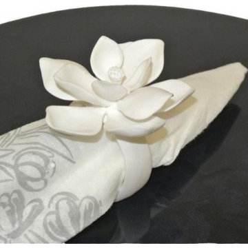 Fine Bone China Magnolia Napkin Ring