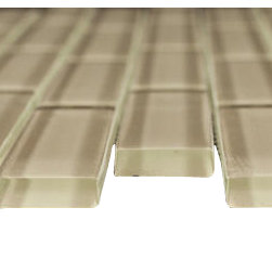 1x3 Latte Glossy Subway Glass Mosaic Tiles - Home Accessories & Decor