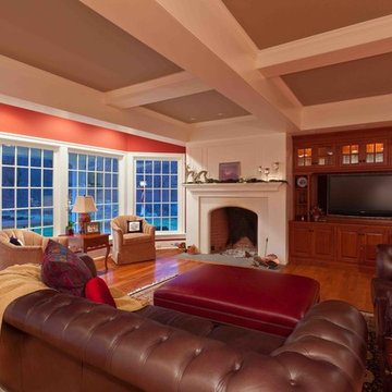 Family Room with Large Bay Windows
