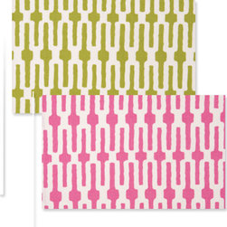 Pink/Lime Green Link Accent Placemat - Dinnerware