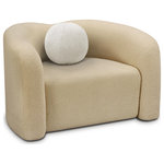 Meridian Furniture - Kali Faux Shearling Teddy Fabric Upholseterd Chair, Beige - Go casual in your space with this Kali faux shearling teddy fabric chair. This uber-cozy chair is perfect for so many rooms in the home, from the living room or family room to a bedroom or basement. The faux shearling upholstery covers every square inch in yielding softness that cradles your body in the ultimate comfort. Eucalyptus wood construction makes the frame sturdy and stout, so the chair holds up to long-term use in your busy home.