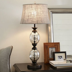 STACKED MERCURY GLASS TABLE LAMP BASE - Table Lamps