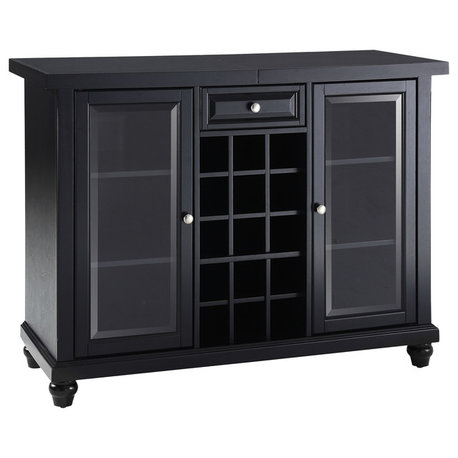 Cambridge Sliding Top Bar Cabinet, Black