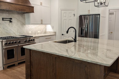 Example of a transitional kitchen design in Atlanta