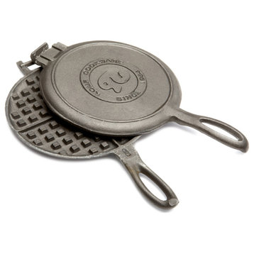 Industries Old Fashioned Waffle Cast Iron, Black