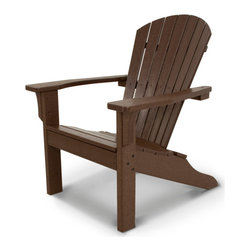 Polywood - Ivy Terrace Artisan Shell Back Adirondack, Mahogany - Adirondack Chairs