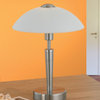 1x60W Table Lamp w/ Matte Nickel Finish & Frosted Opal  Glass