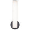 AFX LIAS0514LAJMV Leia 14" Tall LED Bathroom Sconce - Black / Frosted