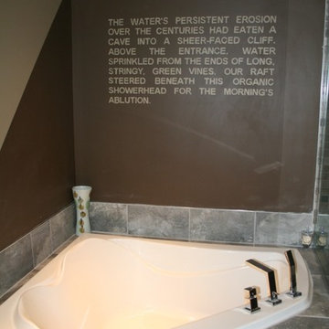 Bedroom converted to bathroom