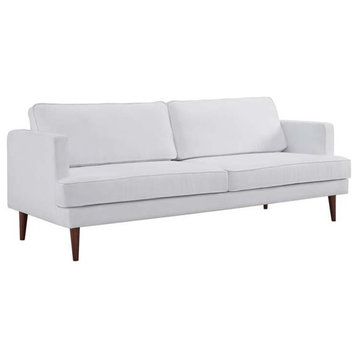 Admire Upholstered Fabric Sofa, White