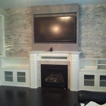 TV Wall Unit, Fire place Mantel