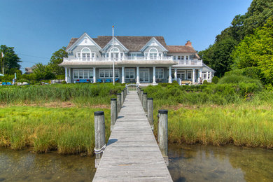 Transitional exterior home idea in New York
