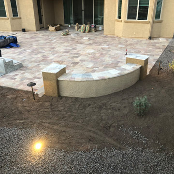 Travertine and Artificial Grass