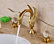 Rouen Deck-Mount Dual Handle Bathroom Sink Faucet