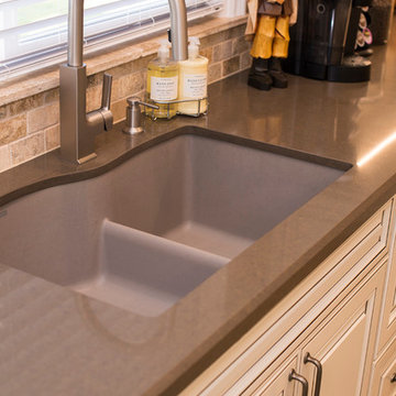 Blanco Silgranit Sink in Truffle And Caesar Stone Counters