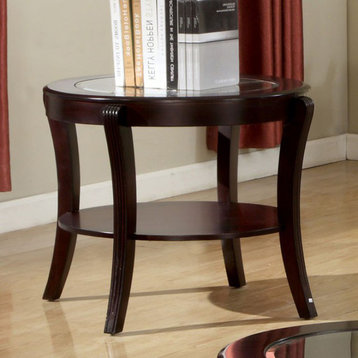 Finley Contemporary Style End Table, Expresso Finish