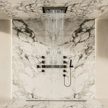 Smart LED Bluetooth Ceiling Flush Mount Shower System