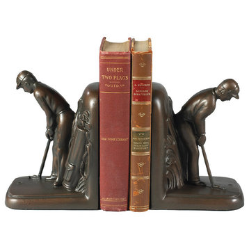 Putting Golfer Bookends