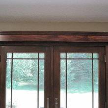French door unique window treatments