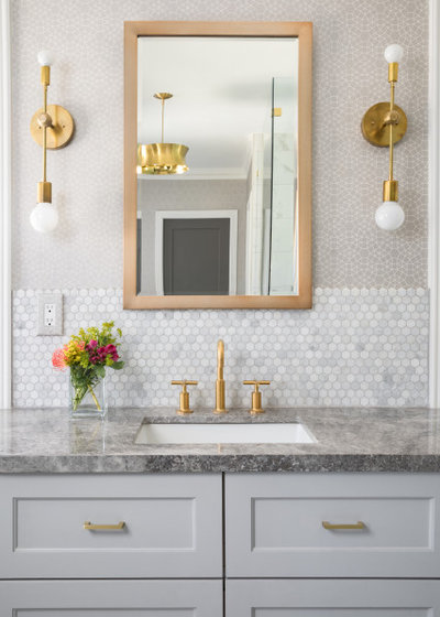 Transitional Bathroom by Jim Scott and Sons Builders