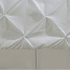 Oxford Pinch Pleat Comforter Set, Down Alternative Fill, White, Twin Xl