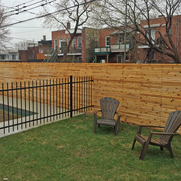 Slim Horizontal Western Red Cedar Fence