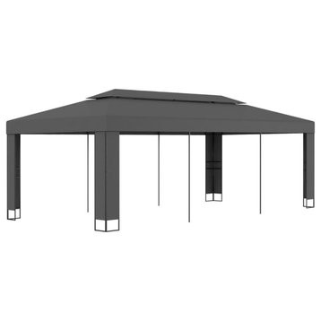 vidaXL Gazebo with Double Roof 118.1x236.2 Anthracite 7953