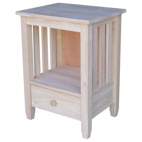 Mission Tall End Table Includes Drawer