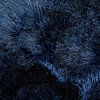 Weave & Wander Freya Plush Shag Rug, Dark Blue, 3'6"x5'6"