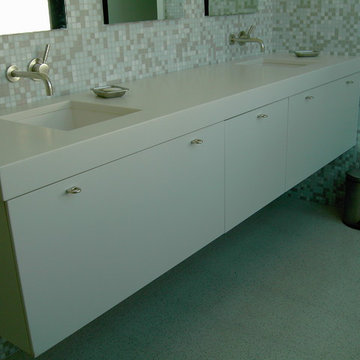 White Contemporary Bathroom