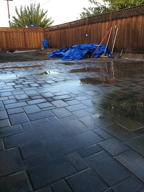 Paver Patio To Have Dips, How To Fix Standing Water On Patio