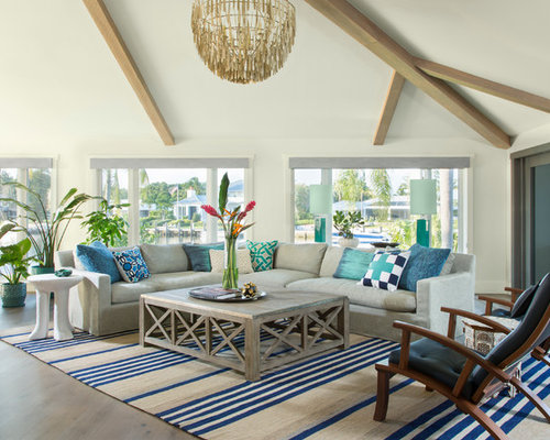 Beach Style Living Room Design Ideas, Remodels & Photos | Houzz