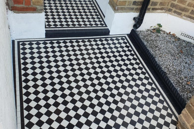 Victorian floor tiles – path and step – Twickenham