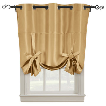 Soho Triple-Pass Single Blackout Curtain, Gold, 42"x63"