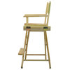 24" Director's Chair With Natural Frame, Olive Canvas
