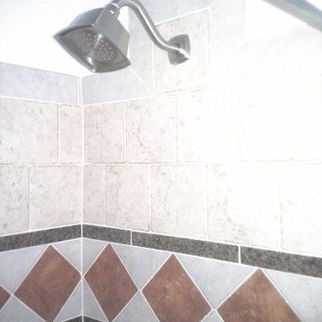 Master and main bathroom with imported Italian porcelin and granite tiles.
