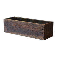 20" Rustic Farm Planters Box, Tall Version, Aged Rustic, 5"