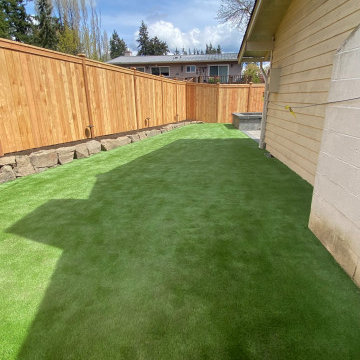 Paver Patio with Planter Boxes and Water Feature