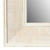 Rectangle Wall Mirror With Rattan Detail, White Wash