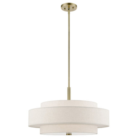 Monroe 5-Light Antique Brass Pendant Chandelier