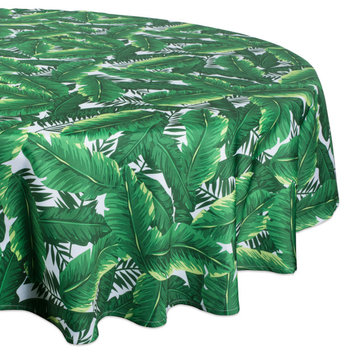 DII Banana Leaf Outdoor Tablecloth 60 Round