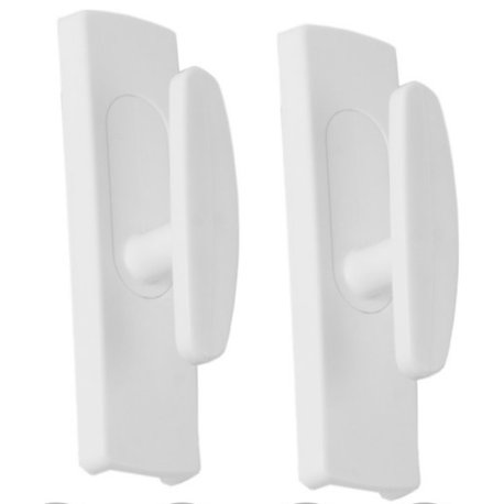 Self-Adhesive Wall Hooks, Set of 2, White