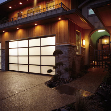 All glass Garage Door with Aluminum Frame