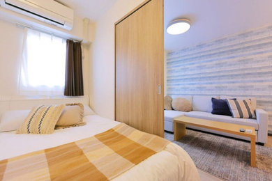 大阪にある北欧スタイルのおしゃれな寝室のレイアウト