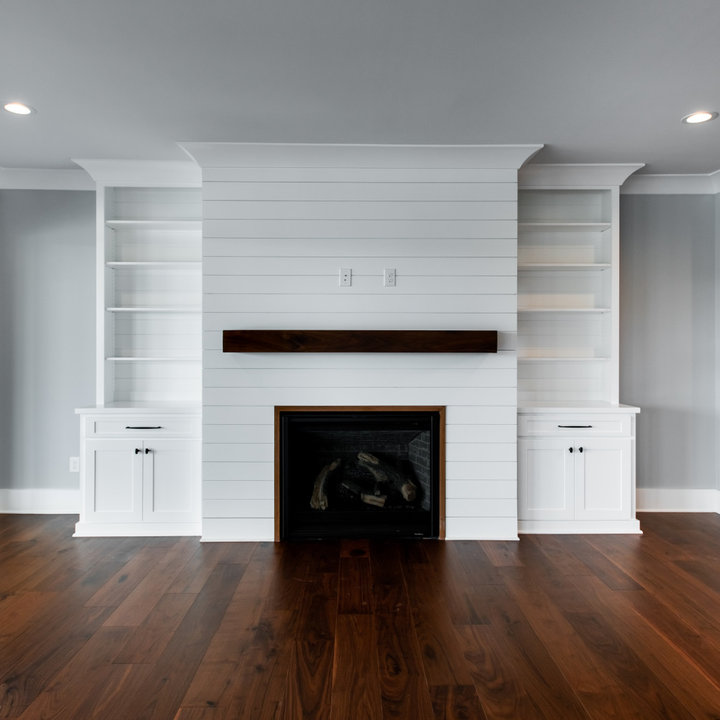 75 Beautiful Living Room with a Timber Clad Chimney Breast Ideas and