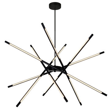 Oskil LED Integrated Chandelier With Black Finish