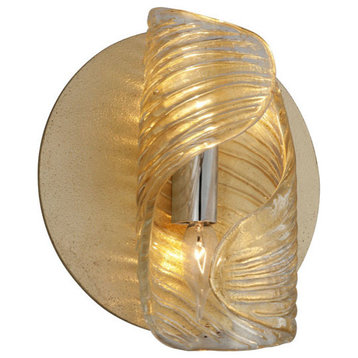 Corbett Lighting 246-12 Flaunt 2 Light 11"H Wall Sconce - Gold Leaf / Polished