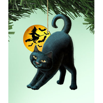 Spooky Night Black Cat Ornament